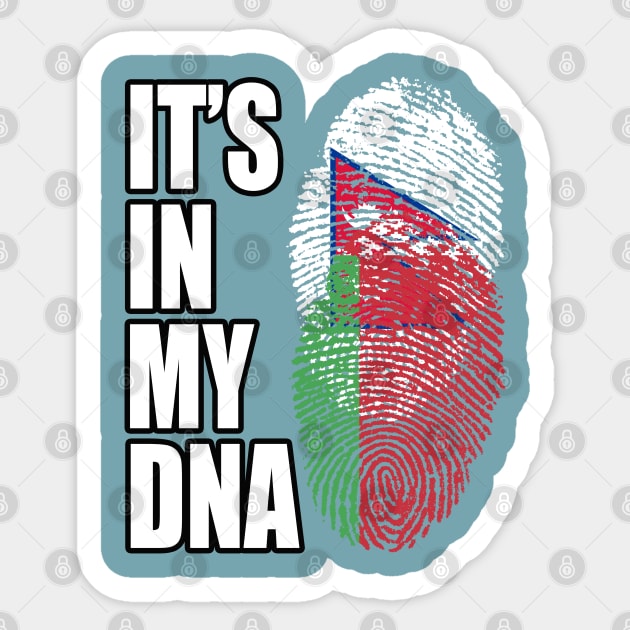 Belarusian And Nepalese Mix DNA Flag Heritage Sticker by Just Rep It!!